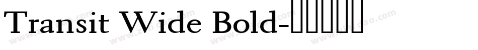 Transit Wide Bold字体转换